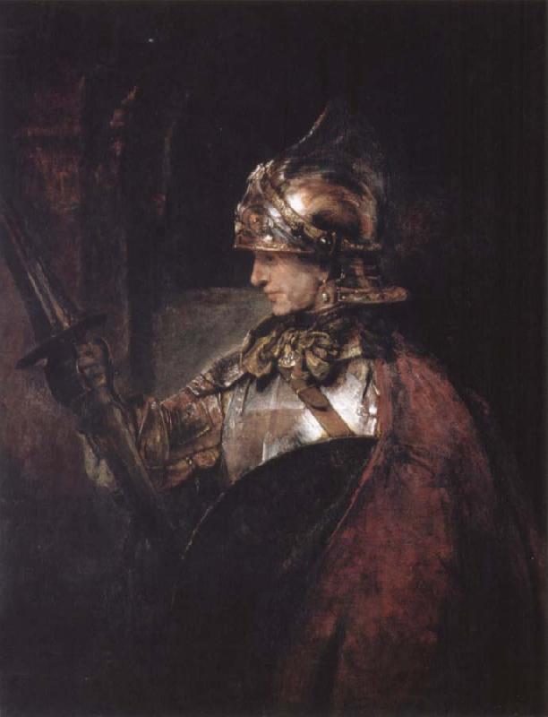 REMBRANDT Harmenszoon van Rijn A Man in Armour France oil painting art